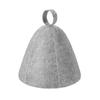 10PCS Felt Sauna Cap Fashionable And Simple Gray Absorbent Dry Hair Cap Hot Spring Bathroom Sauna Felt Cap