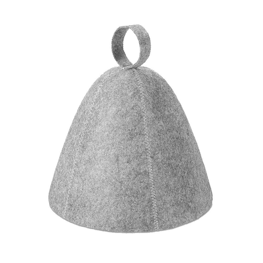 10PCS Felt Sauna Cap Fashionable And Simple Gray Absorbent Dry Hair Cap Hot Spring Bathroom Sauna Felt Cap