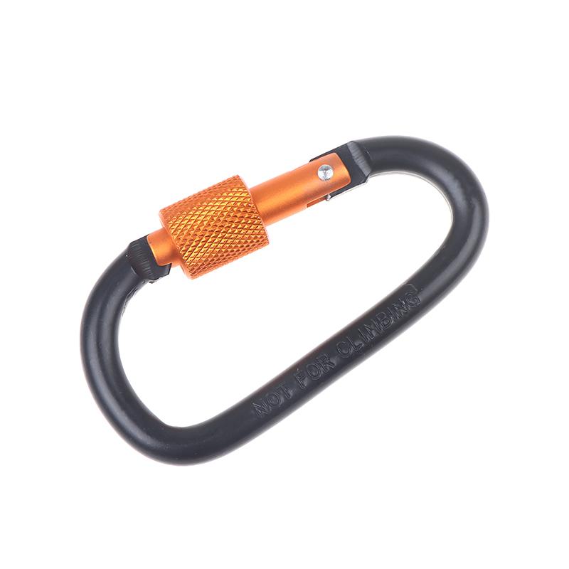 4Pcs D-Shape Aluminum Alloy Carabiner Clips With Screw Gate Carabiners Hiking Clips Edc Outdoor Camping Equipment Hooks