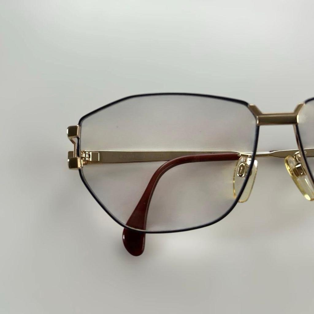 Used Silhouette Glasses Frame Gold NO.296