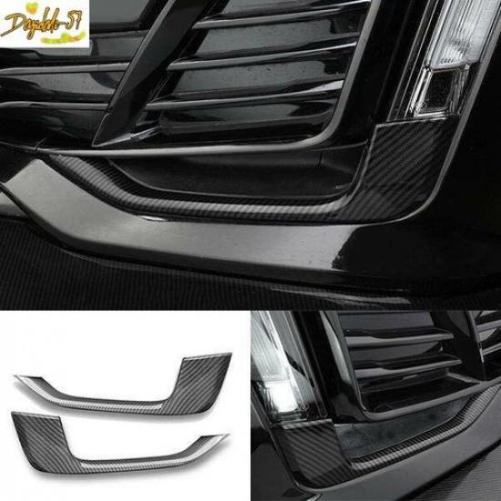 Carbon Fiber Front Fog Light For Cadillac CT5 - Lamp Spoiler Strip Trim