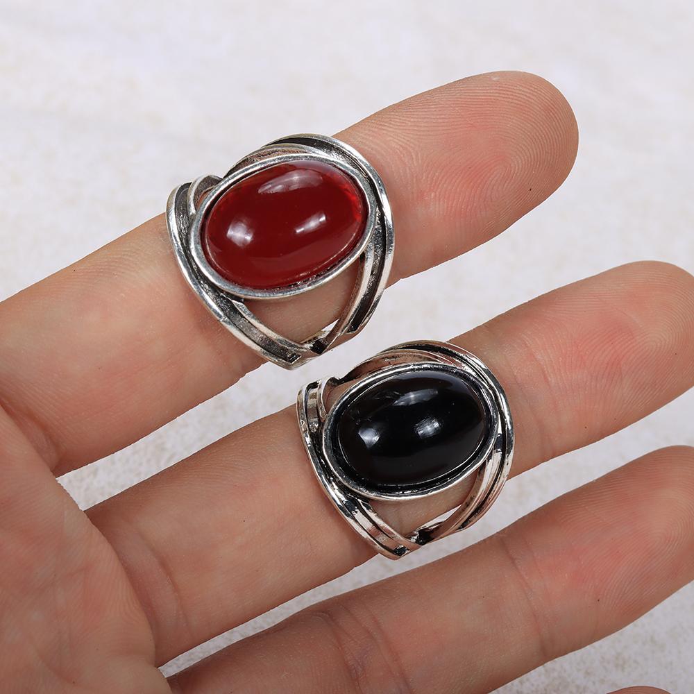 2024 NEW Elegant Vintage Big Stone Rings for women men Vintage Sculpture Flower Finger Rings