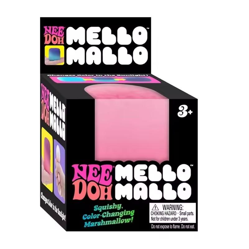 Schylling NeeDoh Mello Mallo Soft Squishy Toy UV Sunlight Color Changing Non-toxic Hand Squeeze Stress Relief Sensory Fidget Toy