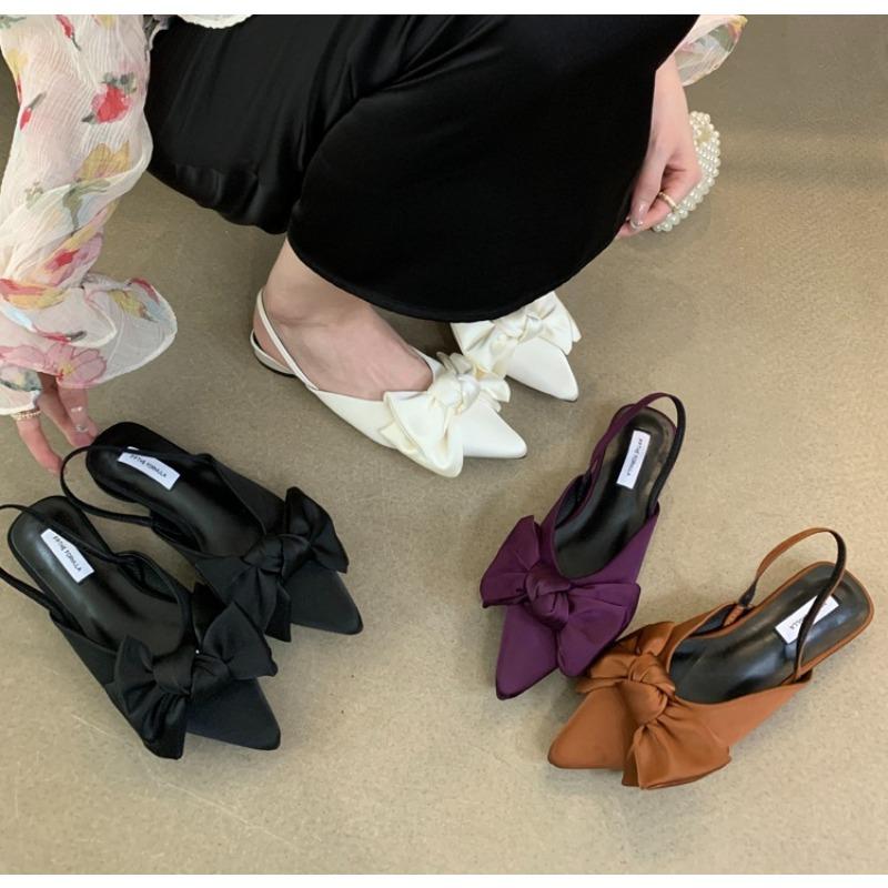 Women's Sandals Fashion Low Heels Sandals Women Shoes Elegant Pointed Straps Fashion Party Pumps Sandalias De Mujer