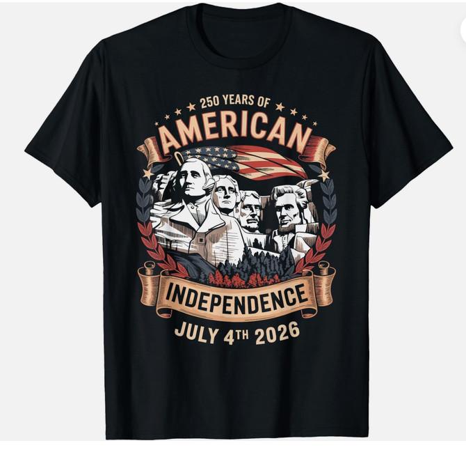 America 250th Birthday Celebration 250 Years America T-Shirt 2XL