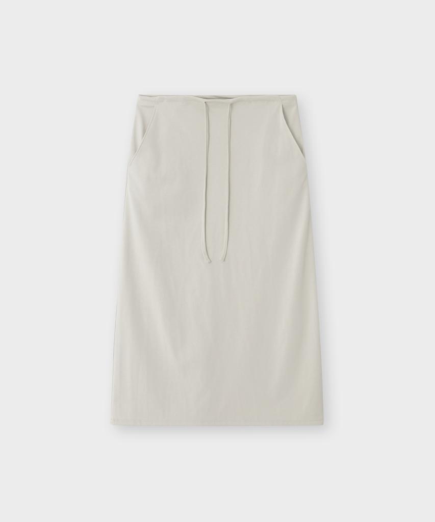 Deolil Bake Long Skirt_Beige