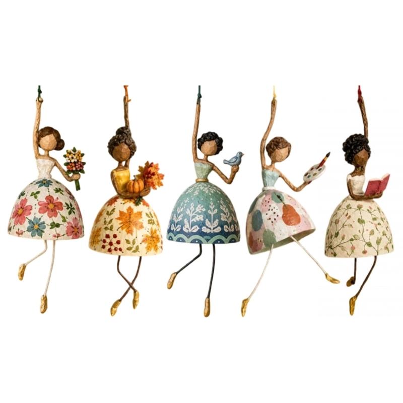 Décorations Suspendues Fantaisistes de Danseuse Moulin à Vent avec Détail de Jambe Pendant et Cordon Supérieur pour Affichage dans la Chambre à Coucher, le Bureau ou l'Entrée