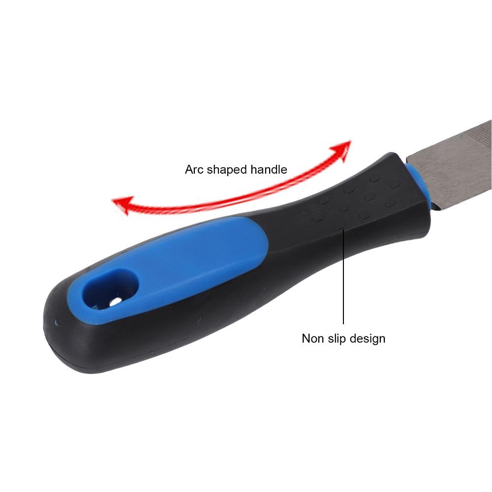 Ergonomic Handle Flat Mill File with Handle Non-Slip File Sharpening Tool  Front Fork Cutting