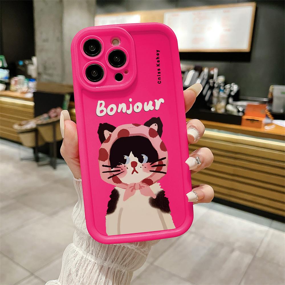 

Чехол для телефона iPhone 16 13 11 Pro Max iPhone 11 13 16 Samsung S24 Ultra Samsung A54 Redmi note 12 11 Infinix Чехол iPhone 16 Pro Max яркий розовый