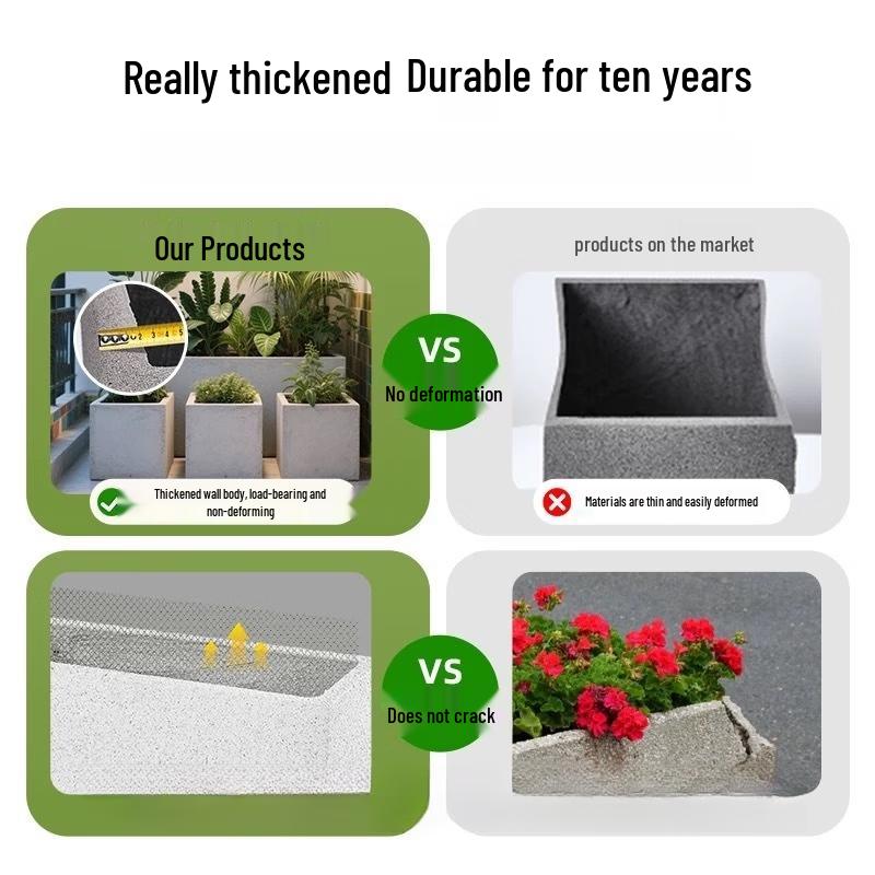 Large Outdoor Magnesium Clay Trough Planter