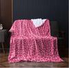1PC Leopard pattern Cheetah arts Pink Blanket Flannel Thin blankets for Home Office Travel Camping Perfect gifts four season use