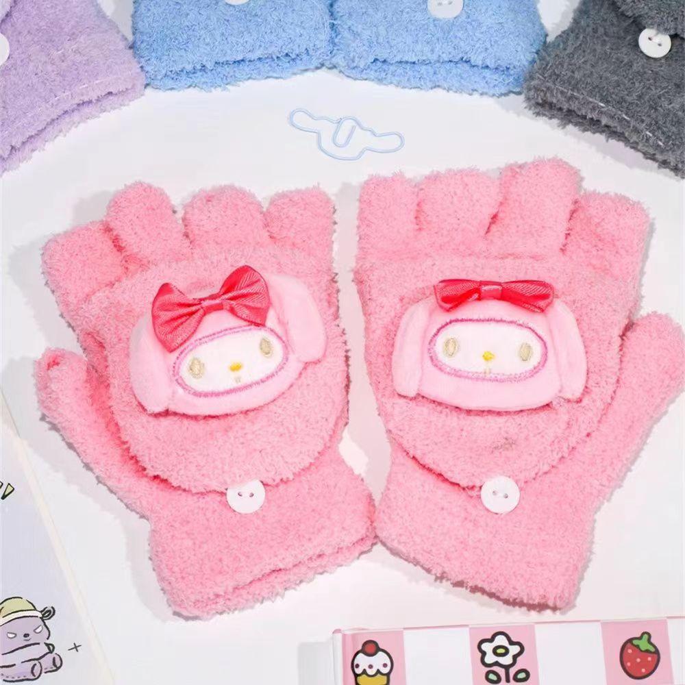 Child gloves For Newborn Baby Glove Winter Cartoon Flip Over Child Glove Cute Girl Gloves Warm Boy Five Finger Homework Glove