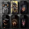 Rottweiler Dog Soft Phone Case for iPhone 16 16E 17 Air 15 Pro Max 14 Plus 13 Mini 11 12 7 Black Cover Back Shell