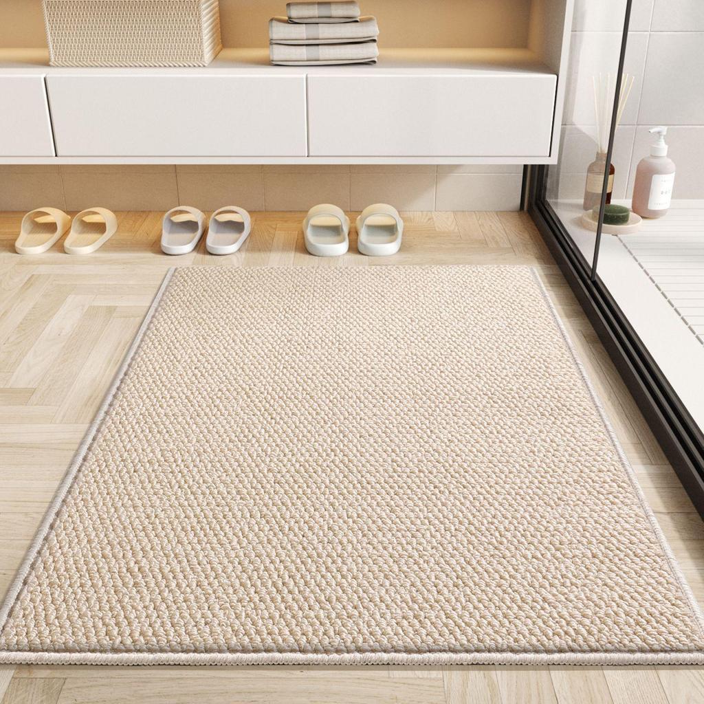 Large Japanese-Style Faux Jute Pineapple Rug for Bathroom, Living Room, and Entryway