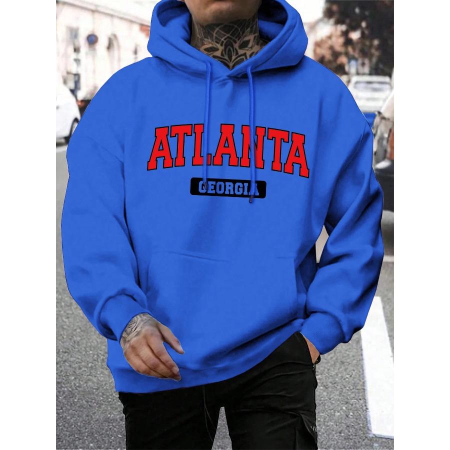 Atlanta Feorgia Atlanta Feorgia Druck Männer Sweatshirt Harajuku Casual Hoody Mode Lose Hoodie Vintage Fleece Tops
