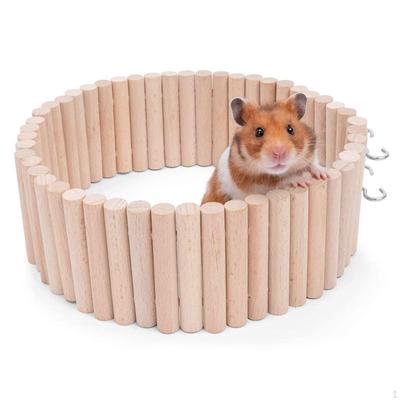2 In 1 Wooden Ladder Flexible Natural Climbing Accessories for Hamster Chewing Mice