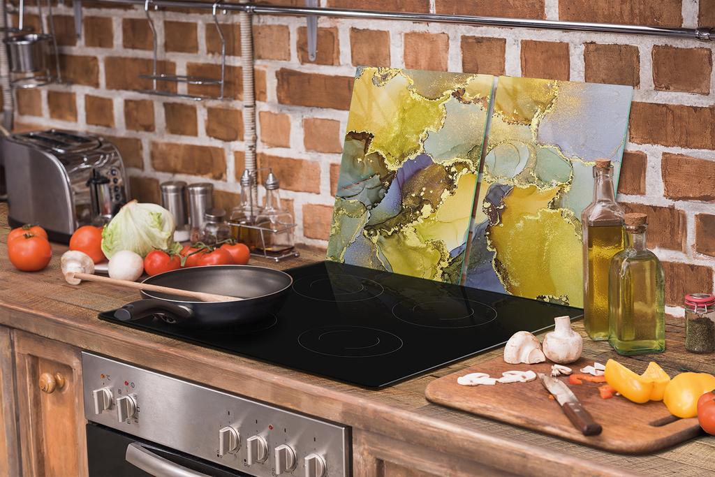 SZKLANA PŁYTA OCHRONNA NA KUCHENKĘ 75x52 MARMUR
