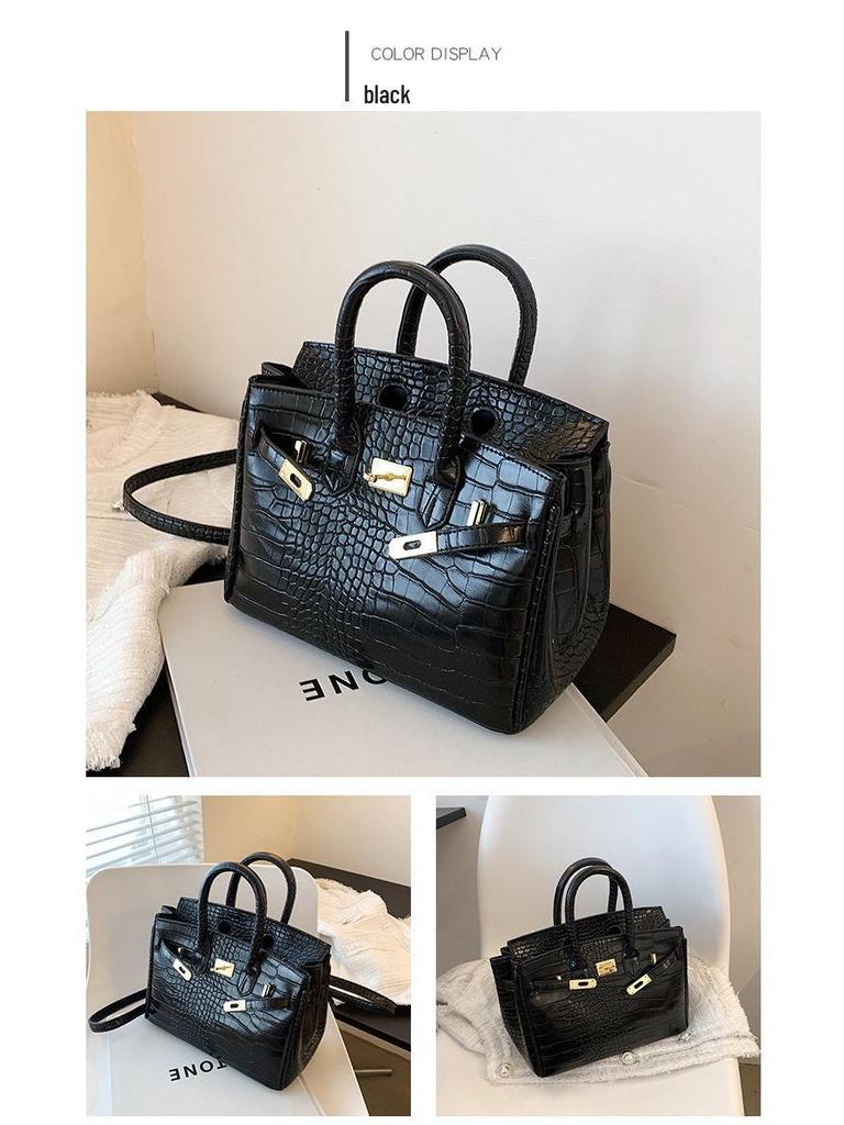 Σικ Γυναικεία Τσάντα Kelly με Μοτίβο Κροκόδειλου - Στυλάτος Ευρωπαϊκός & Αμερικανικός Σχεδιασμός