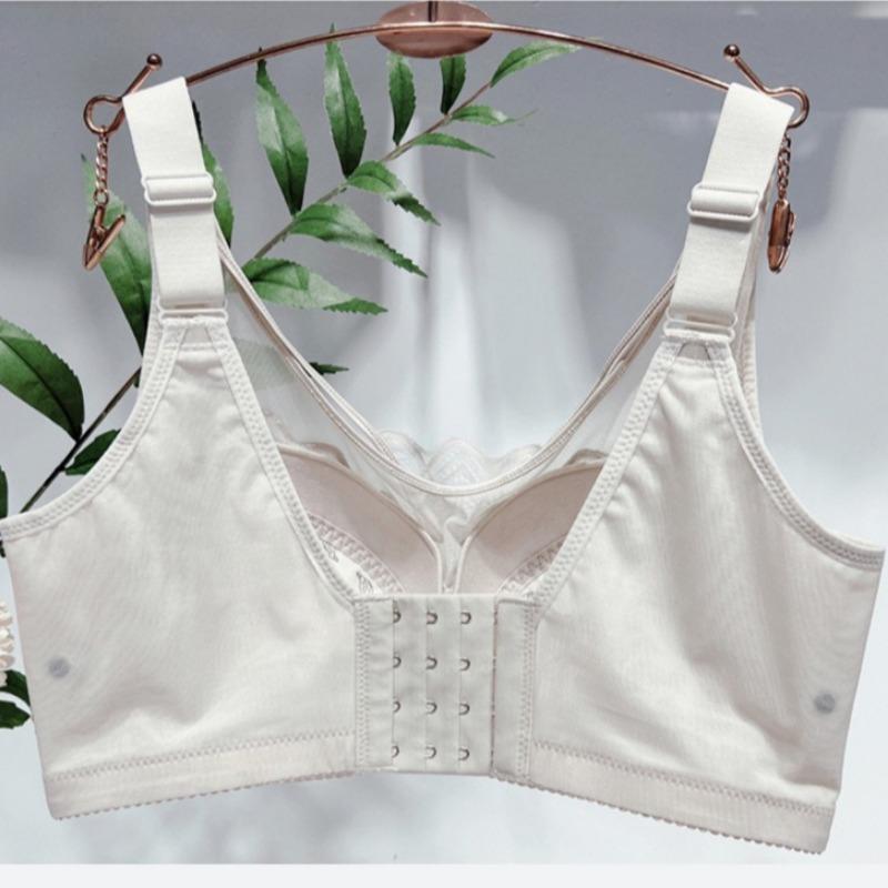 Thin Adjustable Bra Plus-size Tube Top Push-up Bra for Large Breasts Full-cup Bra for Side Breast Reduction and Sagging Prevention