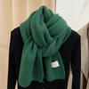 New Red Arctic Fleece Knitted Scarf Men's and Women's Winter Christmas Student Couple Thickened Wool Scarf Korean