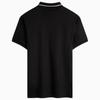 Calvin Klein Solid Color Letter Casual Printed Short Sleeve Polo Shirt Men tops Space-Black J319183BAE