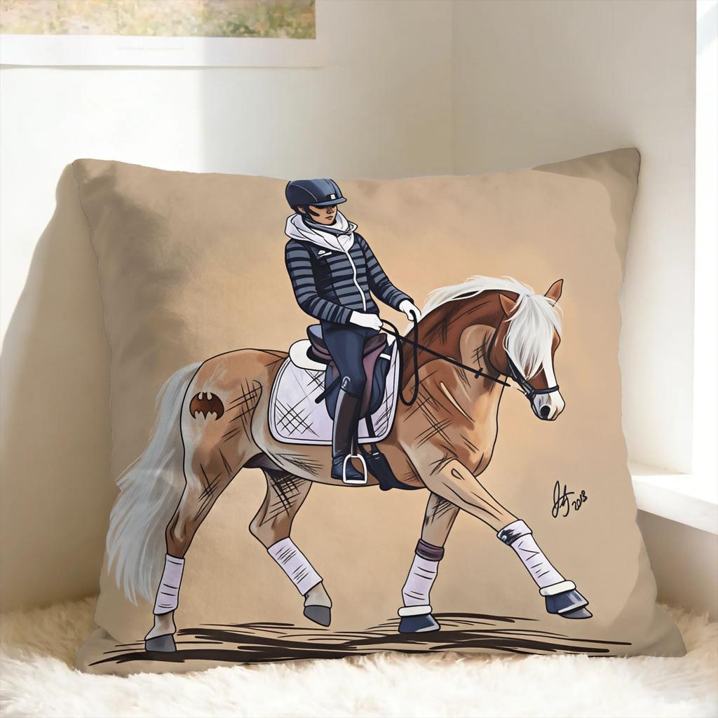 Pillow Cover Equestrian Kawaii Pillow Case For Sofa Car Home Decor Pillowcases