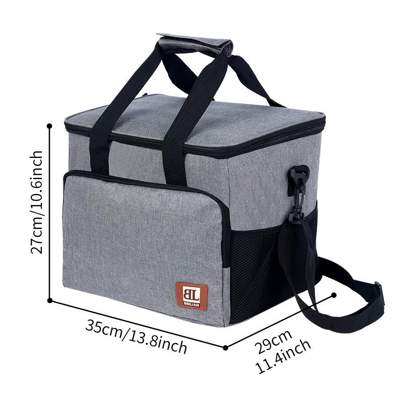 Cross Border Thickened Large Capacity Insulation Bag, Outdoor Equipment Camping Fresh-keeping Lunch Box Bag, Portable Bento Bag