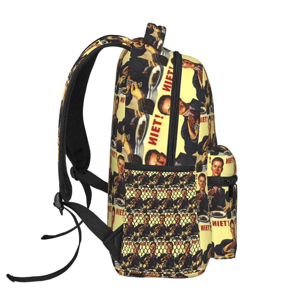 Rene Magritte Painting Pupil Everyday Backpack School Tote Hiking Outing Daypack for Boys Girls Trend Backpack Sling Bags