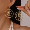 Hollow Round Thread Geometric Ear Hook Advanced Heavy Industry Unique Earrings for Women