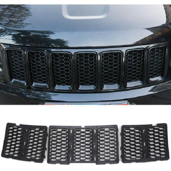 

Передняя решетка erts Сетка Соты Крышка для 2014-16 Jeep Grand Cherokee Черный