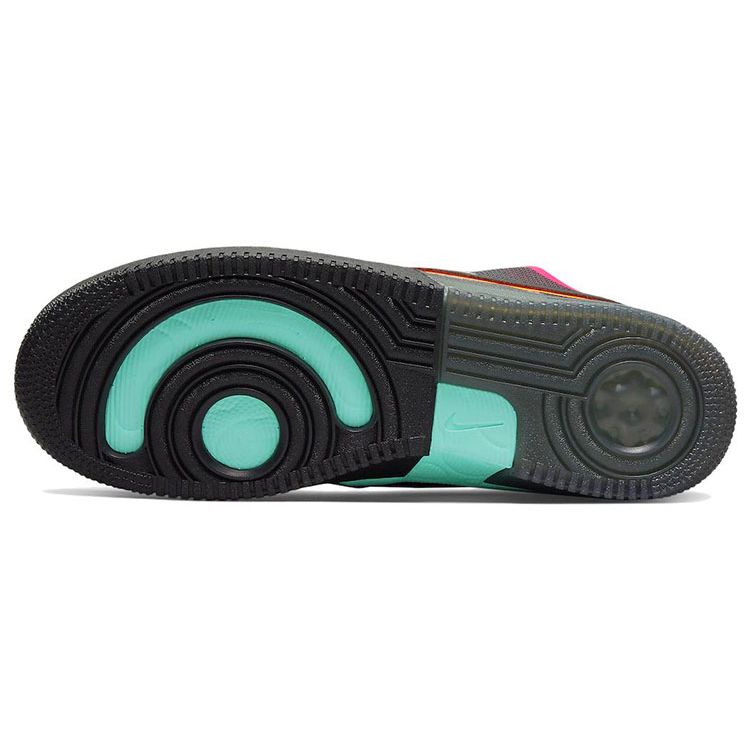 Nike Air Force 1 React Black Pink Prime Unisex Sneakers Team-Orange DH7615-001