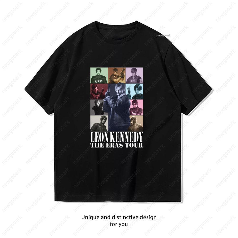 Leon Scott Kennedy Retro Tshirt Women Unisex Casual Cotton Graphic T Shirts Creative Streetwear Camisetas Tops Tee Shortsleev