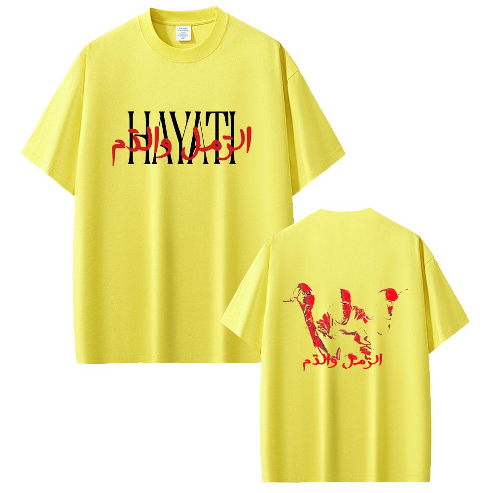 Rapper Niro HAYATI Album Graphic T Shirts Male Fashion Oversized Streetwear Men Women Casual Soft Cotton Short Sleeve Tshirt