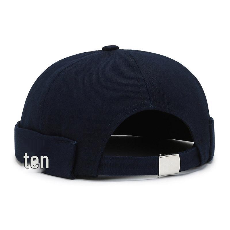 Stylish Korean Unisex Melon Skin Hat - Brimless Hip-Hop Tang Style Sailor Cap for Street Dance