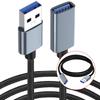 Highly Speed USB3.0 Extension Cable USB A Male To Female USB3.0 Extender for 5Gbps Fast Data Transfer and 5V2A Charging