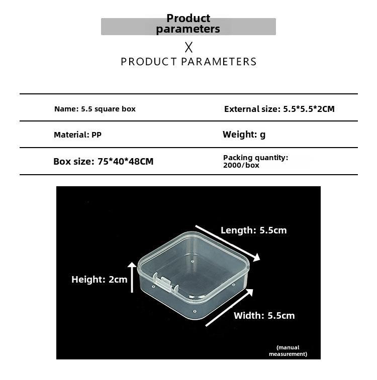 Caja de exhibición y almacenamiento de hardware de plástico transparente