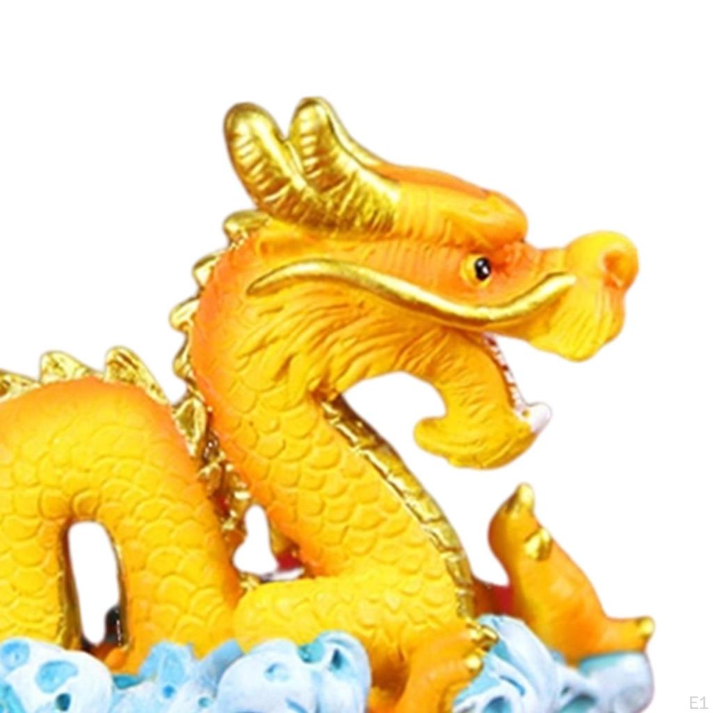 Miniature Dragon Figurines Chinese Year Decoration Birthday Gift Collectible Ornament