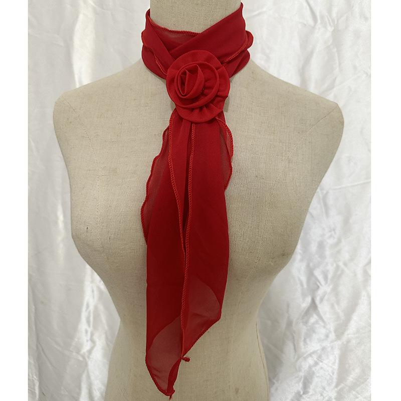 26 цветов декоративный платок для головы сплошной розовый завязанный шарф шаль шаль цветок солнцезащитный платок для головы женский офисный шарф 15x120cm