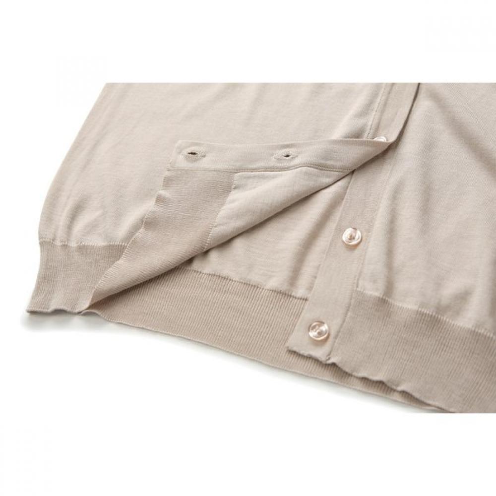 FURINA Silk Cotton V Neck Button Cardigan
