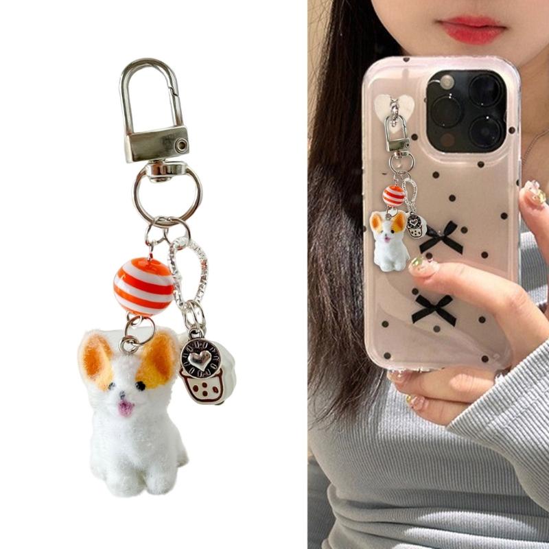 Süße Beflockte Corgi Schlüsselanhänger Harz Schlüsselhalter Vielseitige Dekoration Für Schlüssel Taschen Und Accessoires Trendiges Haustierliebhaber Geschenk