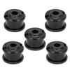 5pcs Single Chainring Bolts Crankset Nuts Aluminum Alloy Chain Wheel Screws for Mountain BikeBlack
