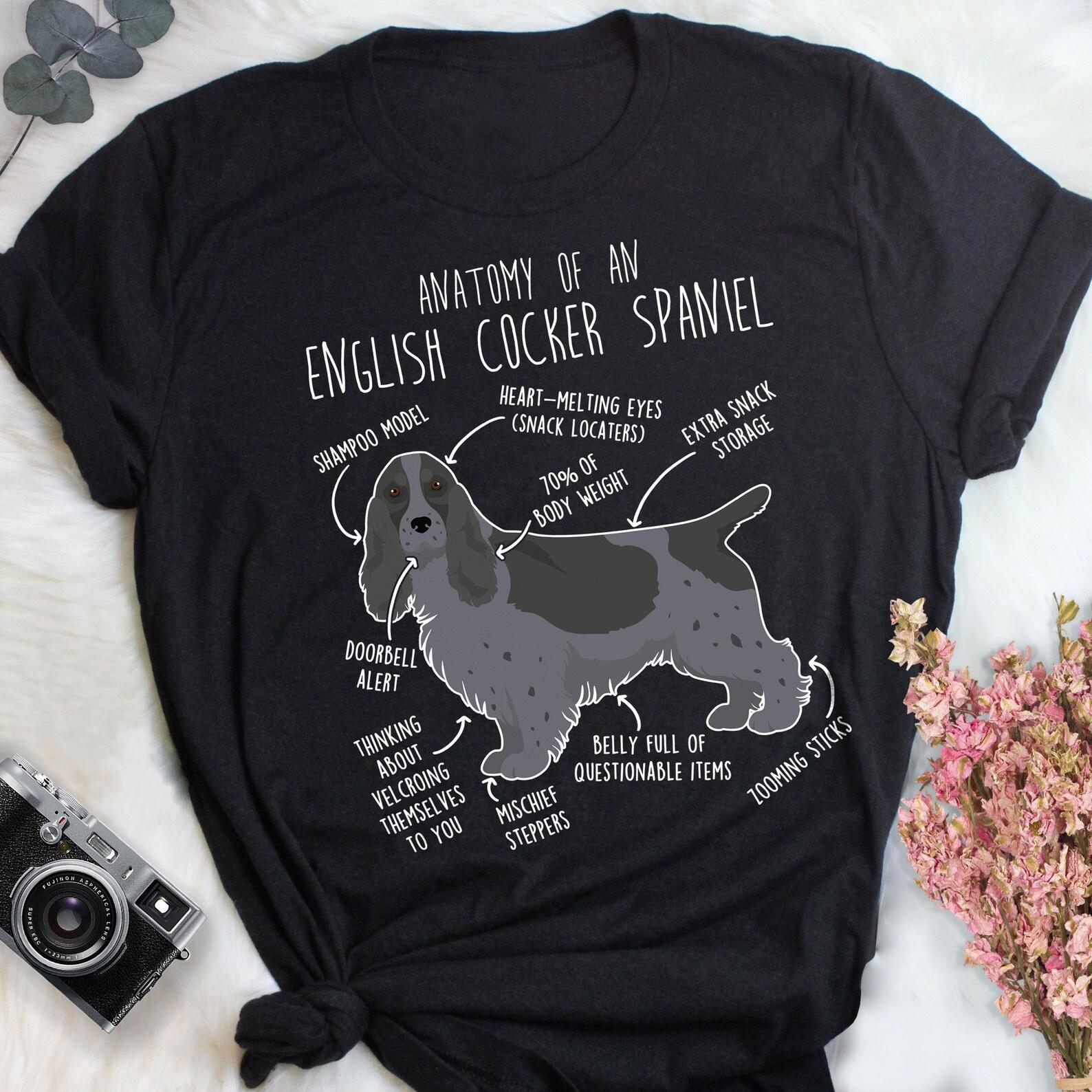 English Cocker Spaniel Shirt, , , Cute Blue Roan Cocker Spaniel T-shirt, Funny Dog Lover Gift, Pet Tee, Dog Mom, Dog Dad 130