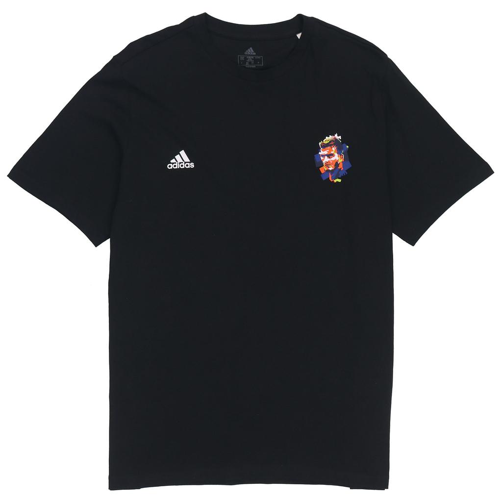 Adidas Sportowa Casualowa Bluza z Okrągłym Dekoltem z Nadrukiem Liter Męskie Topy Czarna HA0939