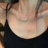 Cold wind simple broken silver collarbone chain new trendy exquisite niche design necklace women