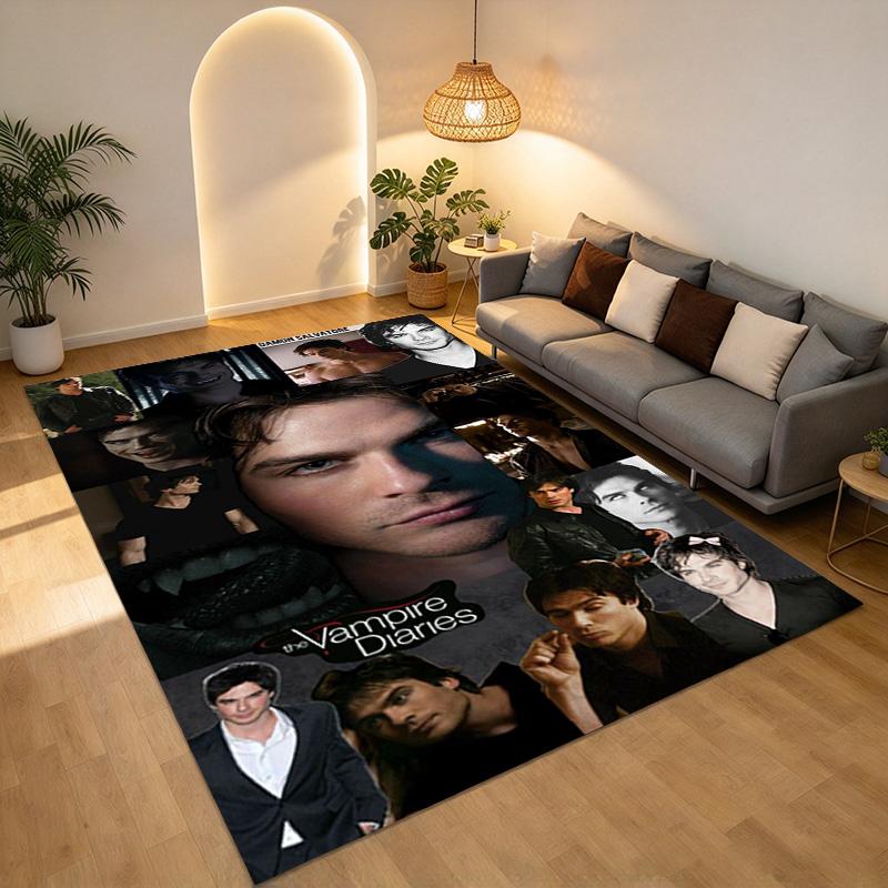 Damon Salvatore Living Room Nonslip Area Rug Soft Carpet For Bedroom Game Playroom Sofa Office Home Decor Doormat Christmas Gift C9261255