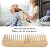 Wide Tooth Comb Flexible Structure Safety Eco Friendly Portable Wet Hair Comb Bamboo Comb for Home Travel