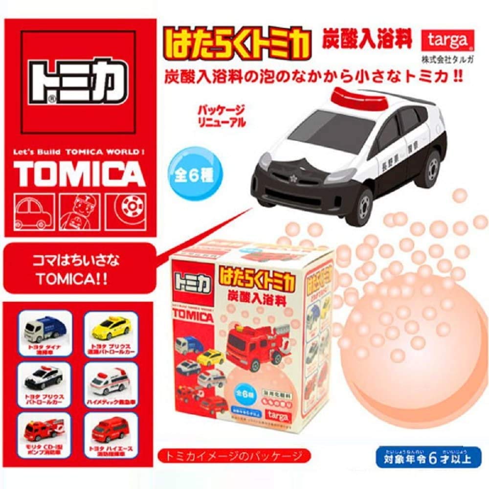 of Working Tomica Carbonated Bath Charge Small Tomica Bonus Included Peach Scent [Set 6]