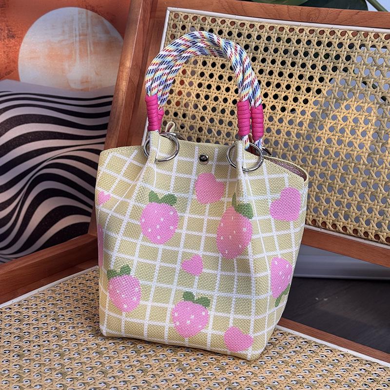 2025 Niedliche Tier Strickhandtasche - Damen Tragetasche mit großem Fassungsvermögen für Arbeit & Ausflüge