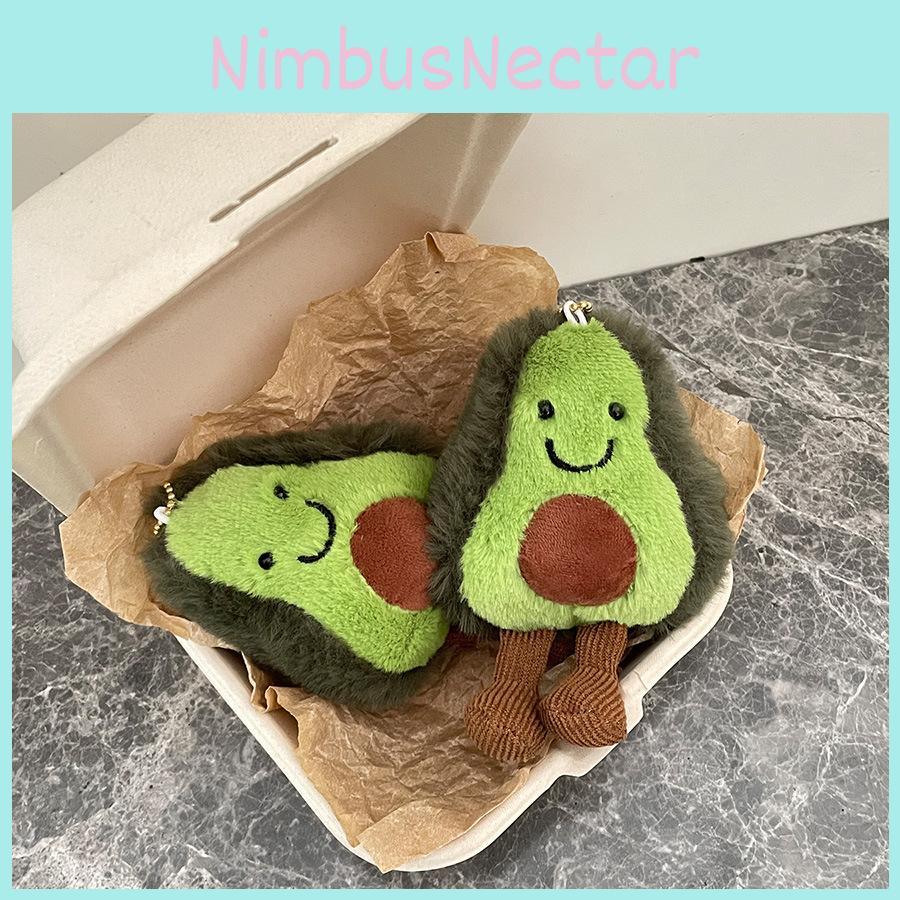 Schattige Avocado Pluche Sleutelhanger Zachte Fruitpop Accessoire Voor Tas En Cadeaus