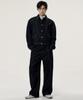 Noise Washed Denim Blouson Jacket - Indigo